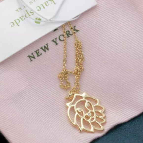 kate spade Jewelry - KATE ♠️SPADE 16K GOLD PL LEO LION PENDANT NWT NIB